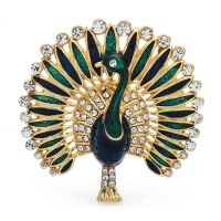 Wuli amp;baby Multicolor Enamel Peacock Brooch Pins For Women And Men Winter Fashion Jewelry Animal Brooches Gift