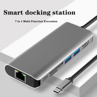 Hub USB C Converter Type C ถึง HDMI 4K VGA RJ45 Multi USB 3.0 PD Dock Station สำหรับ Pro Docking Station USB C