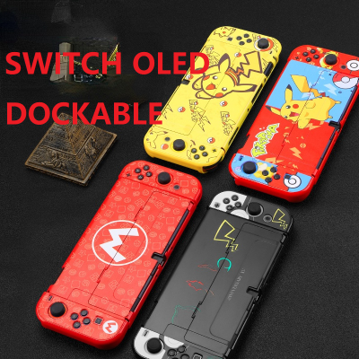 เคส Nintendo Switch OLED,เคสป้องกันแบบแข็งลาย Mario Zelda CyberPunk Pikachu สำหรับ Nintendo Switch Oled อุปกรณ์เสริม Joycon