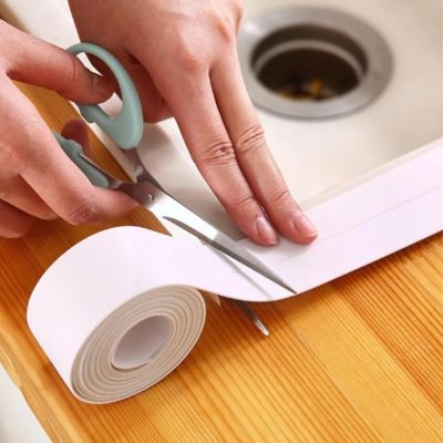 [24 Home Accessories] 3.2เมตรอ่างล้างจานกันน้ำสติ๊กเกอร์ป้องกันแม่พิมพ์แถบปิดผนึกเทปผนังเคาน์เตอร์ห้องน้ำห้องน้ำ Gap กาวตนเองตะเข็บสติ๊กเกอร์