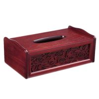 Wooden Rectangle Tissue Box Cover Carved Tissue Box Living Room Dining Room Home Storage Box Home Desktop Decoration