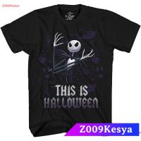 Z009Kesya เสื้อยืดสีพื้น Disney Nightmare Before Christmas Jack This Is Halloween T-Shirt discount Halloween วันฮาโลวีน