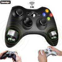 อุปกรณ์ควบคุมสัญญาณไวร์เลส2.4กรัมสำหรับ Xbox 360/360 Slim/pc Gamepad วิดีโอเกม3D โยกคู่การสั่นสะเทือนอุปกรณ์เกมคอนโซล