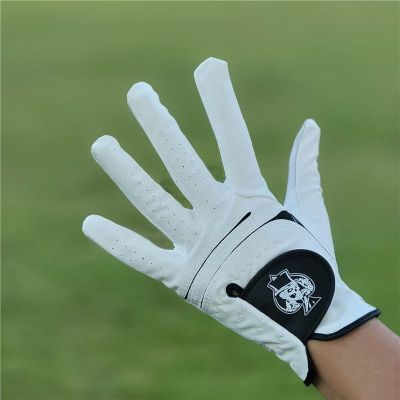 ☞ Golf Gloves Mens Microfiber Soft Breathable Granules Non-Slip Wearable Golf Gloves Washable Golf Accessories