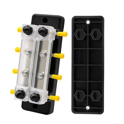 Marine Bus Bar Ground Bus Bar พร้อมสกรูยึด2 M4 Power Distribution Block Busbar พร้อมสกรูยึดสแตนเลส2 M4