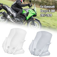 Amark สำหรับ Kawasaki Versys X-300 VERSYS-X 300 2017-2021 2020 2019 2018รถจักรยานยนต์ Pare-Brise Versys-X300กระจกกระจกรถยนต์กันลม Deflector