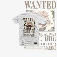 Anime Shirt - ETQTCo. - One Piece - Wanted Poster - Luffy เสื้อยืดลำลองฤดูร้อน S-5XL