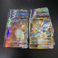 100Pcs Box Pokemon Cards Vmax English Charizard Rainbow Arceus V Star GX Game Battle Carte Trading Card Toys For Children Gift