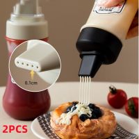 hotx【DT】 2pcs 5 Hole Sauce Bottle 350ml Condiment Squeeze Bottles with nozzle Ketchup Hot Sauces Honey Dispenser