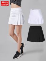 ✐♤♤ Sports skirt womens badminton tennis hakama high waist quick-drying fitness running skirt golf skirt anti-skid