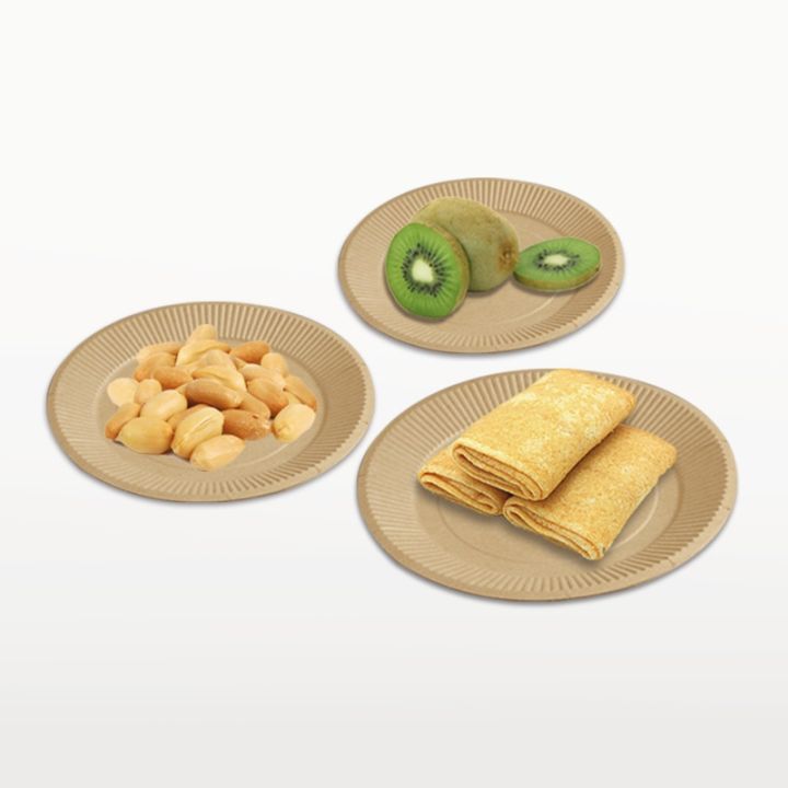 cw-50pcs-pack-disposable-thick-paper-plate-pan-dessert-bbq-supplies