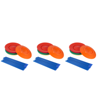 18 Sets Plastic Spinning Plate Juggling Props Performance Tools Kids Children Practicing Balance Skills Toy Home Garden