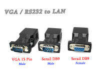 หัวแปลง VGA to RJ45 Lan Serial RS232 DB9 to LAN ผู้,เมีย ออก RJ45 adapter extender