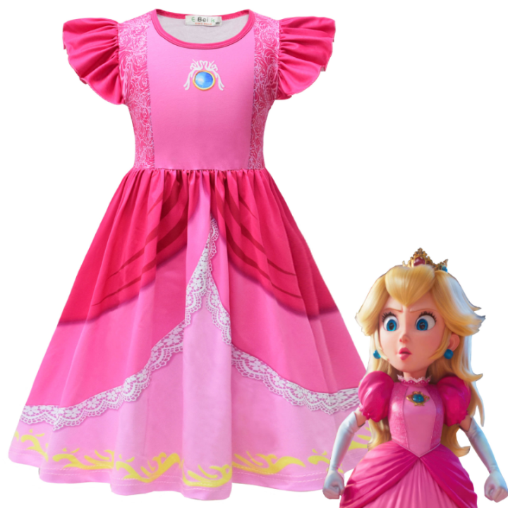 Girls peach clearance party dress