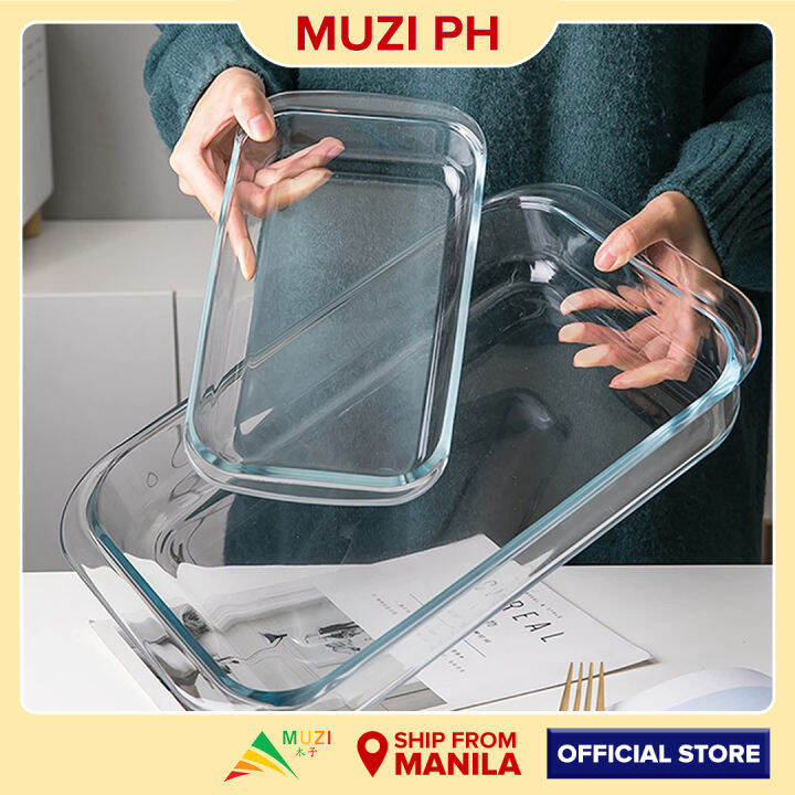 Muzi Microwavable Bakeware Glass Baking Dish Glass Pan Cooking Dish