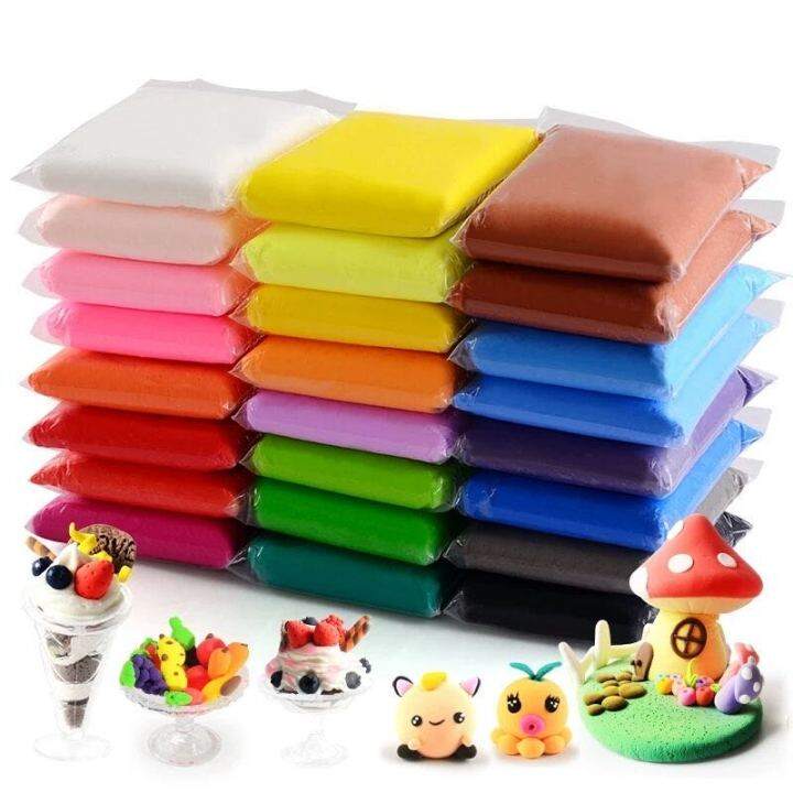 24Colors/Set Soft Creative Playdough Kids Toys Polymer Clay Toys Light