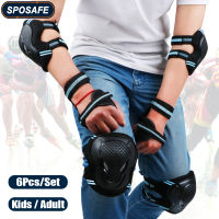 6PcsSet Teens &amp; Adult Knee Pads Elbow Pads Wrist Guards Protective Gear Set for Roller Skating, Skateboarding, Cycling Sports