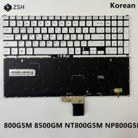 Korea Backlit Laptop Keyboard For Samsung NT800G5M NP800G5M 800G5M 8500GM Laptop White Keyboard