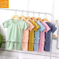 Childrens Short-Sleeved Suit Boys and Girls T-shirt Shorts Spring and Summer Two-Piece Baby Clothes Baby Clothes