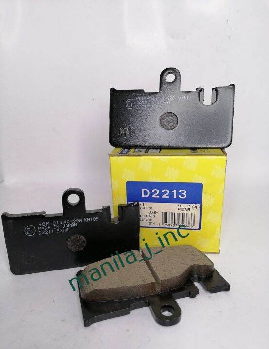 DISC PAD/ BRAKE PAD LEXUS LS430 2001 TO 2008 MODEL D2213 Lazada PH
