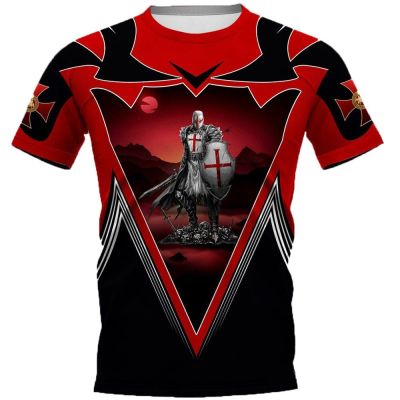 Knights Templar Series T-shirts Newest Popular Men Clothing Women Casual Pullover Tops Unisex Harajuku Streetwears