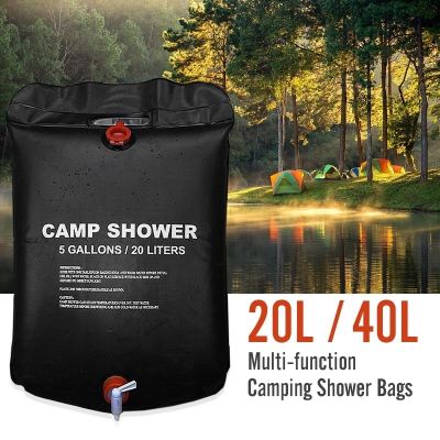 20/40L High Capacity Outdoor Shower Water Bag Family Portable Shower Bag Camping Hiking Solar Heated Shower Bag Wonderful Kits