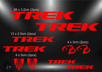 (Wellsunny6) Trek สติ๊กเกอร์/สติกเกอร์จักรยาน (สี: มันวาวสีแดง)-1ชุด