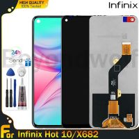 Beyondwolf หน้าจอเดิมสำหรับ Infinix Hot 10/X682B X682C ดิจิไทเซอร์จอแสดงผล LCD แบบสัมผัสหน้าจอแทนการประกอบสำหรับ Infinix Hot 10 X682B X682C กรอบกลางสำหรับ Infinix Hot 10 X682B X682C