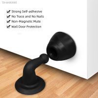 ▽✓▩ Self Adhesive Silicone Door Stopper Punch Free Mute Blocking Suction Type Anti Collision Buffer Pad Doorstops Wall Protection