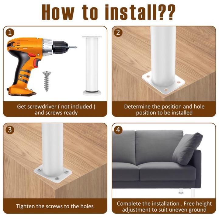 4ชิ้นขาเฟอร์นิเจอร์ความสูงที่สามารถปรับได้ขาเฟอร์นิเจอร์น้ำหนัก600กก-ขาเก้าอี้โซฟาโมเดิร์นไม่ใช่ลื่นโซฟาฟุตขาเฟอร์นิเจอร์ล้อเลื่อนเฟอร์นิเจอร์หนักขาเฟอร์นิเจอร์ขาเก้าอี้โซฟากันลื่นโซฟา