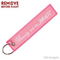 hot！【DT】✗∈  Motorcycle Keychain Jewelry Embroidery and Car Chain for Gifts Luggage Tags Pink Chians