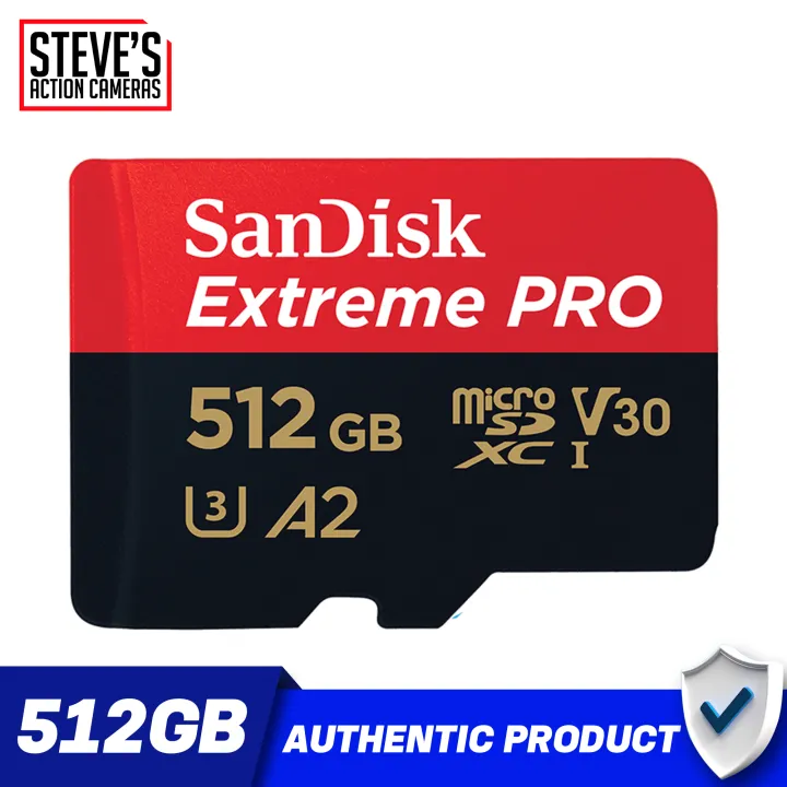 SanDisk 512GB Micro SDXC Extreme Pro Class 10 UHS1 U3 4K A2 Memory Card SDSQXCD512G Lazada PH