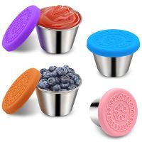 【cw】 50ML Sauce Cup Reusable Food Storage Keep Cover Cans Cap Silicone Can Lid Supply 【hot】