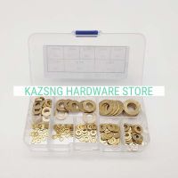 [Haotao Hardware] KAZSNG 180Pcs Brassines ซีล Solid ปะเก็นเครื่องซักผ้าท่อน้ำมันสำหรับเรือ Crush แบนซีลแหวนเครื่องมือ M2/M2.5/M3/M4/M5/M6/M8/M10