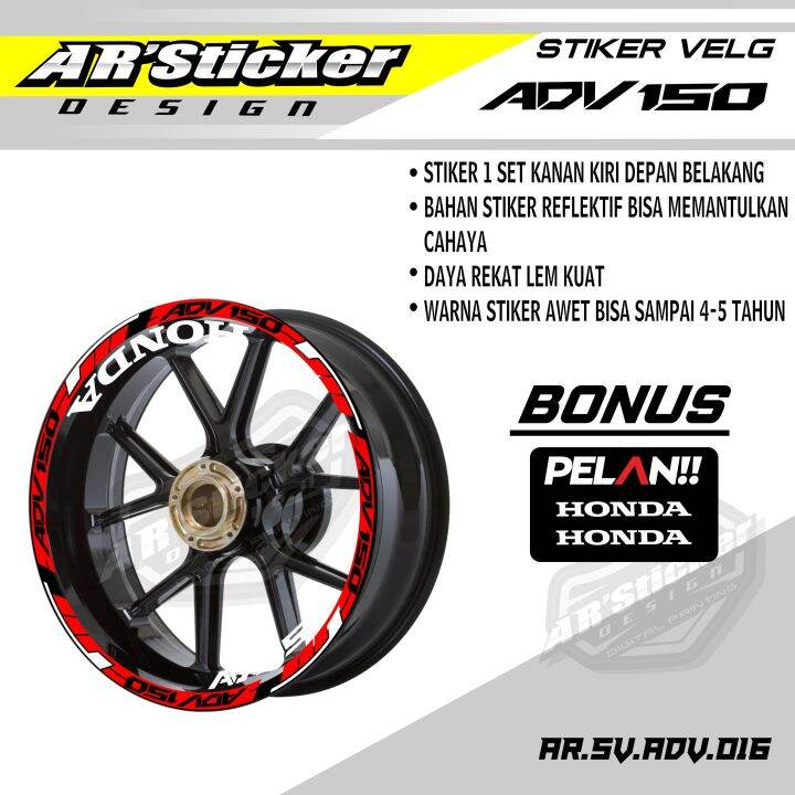 Sticker Cutting Velg Adv Stiker Cutting Velg Motor Honda Adv Ar Lazada Indonesia