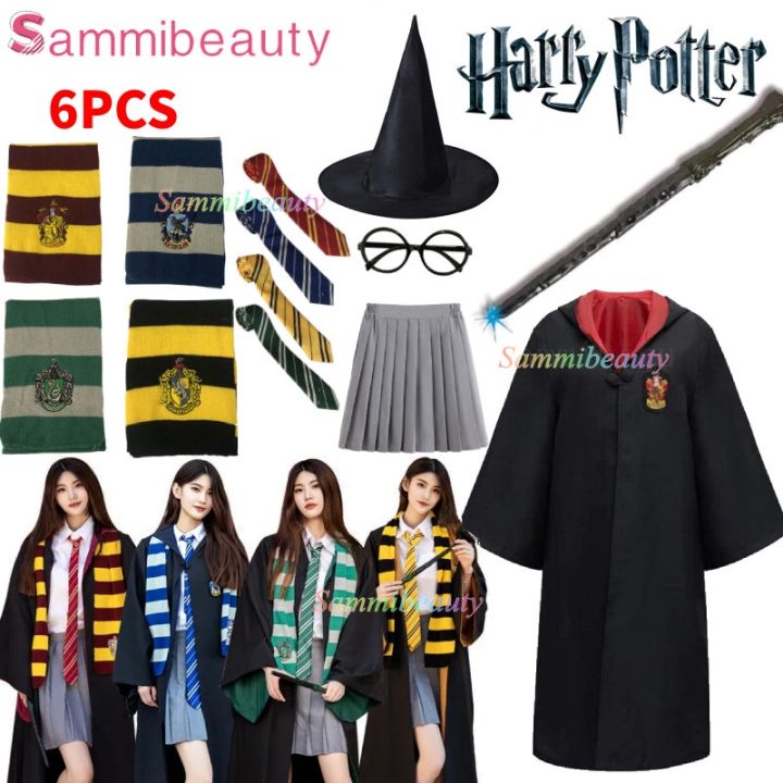 Harry Potter Cosplay Costume Gryffindor Ravenclaw Robe Cloak Adult Kids  Dress