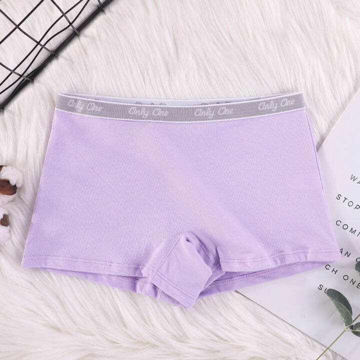 Smooth Women Boxer Shorts Safe Seamless Boyshorts Solid Color High Stretchy