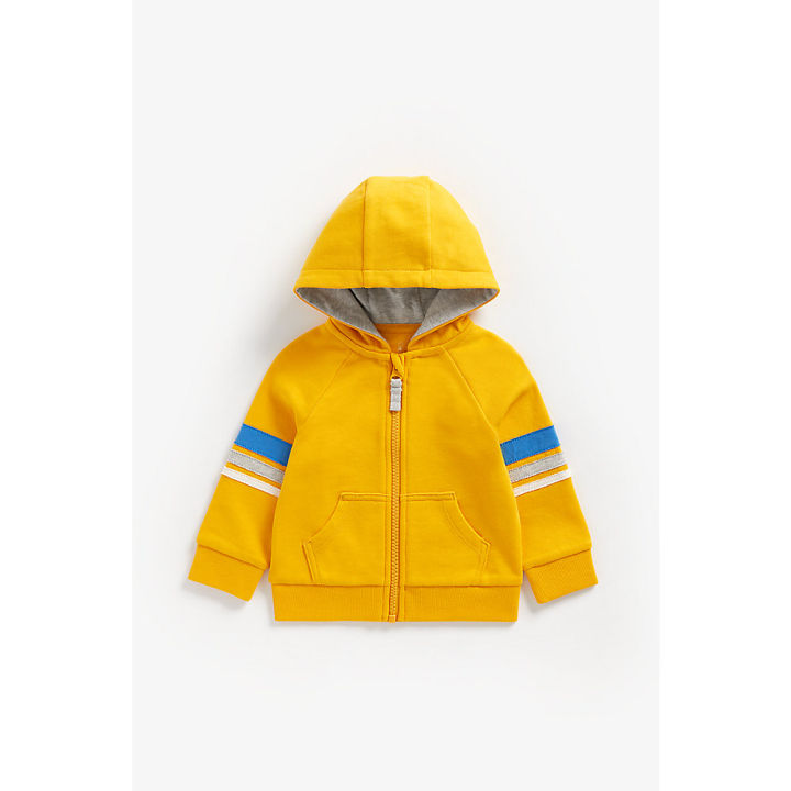 เสื้อมีฮู้ดเด็กผู้ชาย-mothercare-mustard-zip-through-hoody-zb612