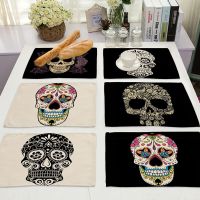 【CW】 1Pcs Pattern Placemat Dining Table Mats Drink Coasters Cotton Cup 42x32cm Accessories MC0026