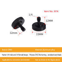 baoda 1/4 "dual NUTS tripod MOUNT สกรู Double Layer เกลียวสกรู Mount Adapter Black Camera screw Mount สำหรับแฟลชกล้อง