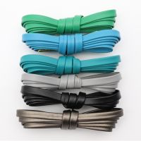 【LZ】❈❀  Coolstring cadarço de couro ecológico sapato para jovens vibrantes verde/azul/roxo 7mm cordão premium com alget de metal para adultos e crianças