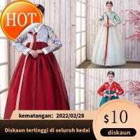 Hanfu โบราณพร้อมส่ง | ชุดเดรสสไตล์เกาหลีสำหรับผู้หญิงฮันบกชุดฮันฟูชุดประจำชาติชุดสูทชั้นศาลปาร์ตี้ตอนเย็นชุดเต้นรำการแสดงบนเวที