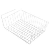 2021Under Shelf Table Storage Basket Rack Kitchen Wire Mesh Cabinet Organiser Storage Baskets Home Storage Tools