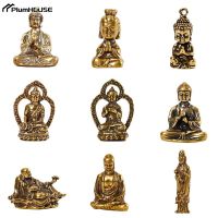 Miniature Buddha Statue Sakyamuni Sculpture Figurine Crafts Chinese Feng Shui Lucky Money Meditation Ornament Car Home Decor