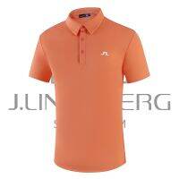 ❀♈ J.lindeberg เสื้อโปโล แขนสั้น แฟชั่นฤดูร้อน สําหรับเล่นกอล์ฟ