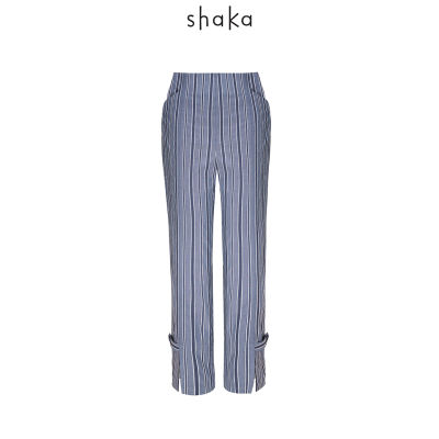 Shaka SS21 Cool Stripe Straight Pants กางเกงขายาวขอบเอวในตัว ทรงกระบอก PN-S210510