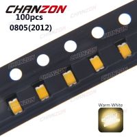 【▼Hot Sales▼】 fuzou528581 100ชิ้น0805 2012 Smd สีขาวอบอุ่นพื้นสว่างพิเศษโคมไฟไดโอดเปล่งแสง Smt Bead ส่วนประกอบอิเล็กทรอนิกส์