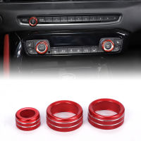 For 2019-2022 Toyota GR Supra A90 aluminum alloy red car air conditioning volume knob decorative ring sticker interior parts