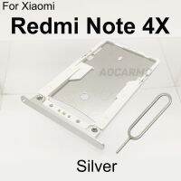 Aocarmo ถาดใส่ซิมกระเป๋าเก็บบัตรสำหรับ Xiaomi Redmi 4X โน๊ต4X,อะไหล่ช่องการ์ด SD TF คู่อะไหล่ LKT37123