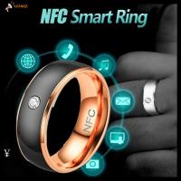 LCFAGZ แหวน NFC อัจฉริยะอเนกประสงค์สแตนเลสสตีลสำหรับผู้ชาย,แหวนแหวนใส่นิ้ว NFC เชื่อมได้แหวนดิจิตอลสวมนิ้วมหัศจรรย์สุดสร้างสรรค์สำหรับโทรศัพท์แอนดรอยด์